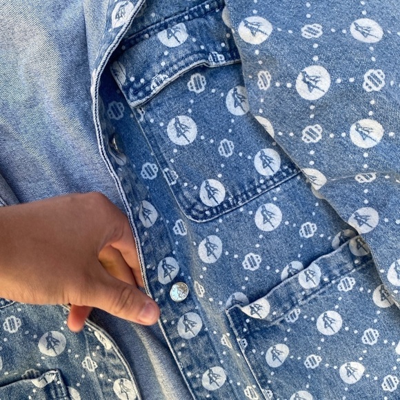 Rare Maje X Sailor Moon Bmoon Monogram Denim Jacket Size 40 - Picture 9 of 10